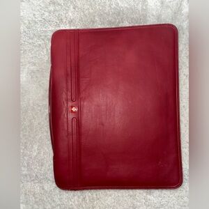 Wenger Red Leather Portfolio-Preloved
